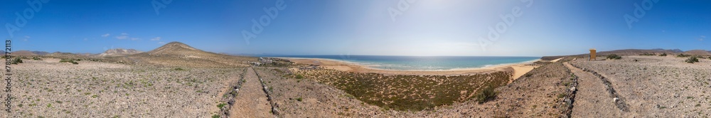 Wanderweg oberhalb der Playa de Sotavento, Fuerteventura
