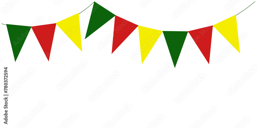 Cinco de Mayo celebration. flags garland, bunting pennants. Flat style. Vector illustration isolated on white background. Design element for poster, banner, card. Cinco de Mayo celebration. flags garland, bunting pennants. Flat style. Vector illustration isolated on white background. Design element for poster, banner, card.