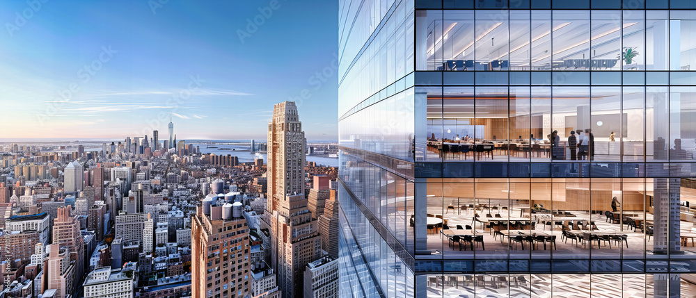 Manhattan Skyline, Urban Architecture and Office Buildings, Iconic New York City View