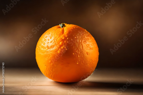 Mela. Still life di arancia, primo piano di frutto naturale, sano e bello a vedersi. Cibo biologico amato da vegetariani e non. photo