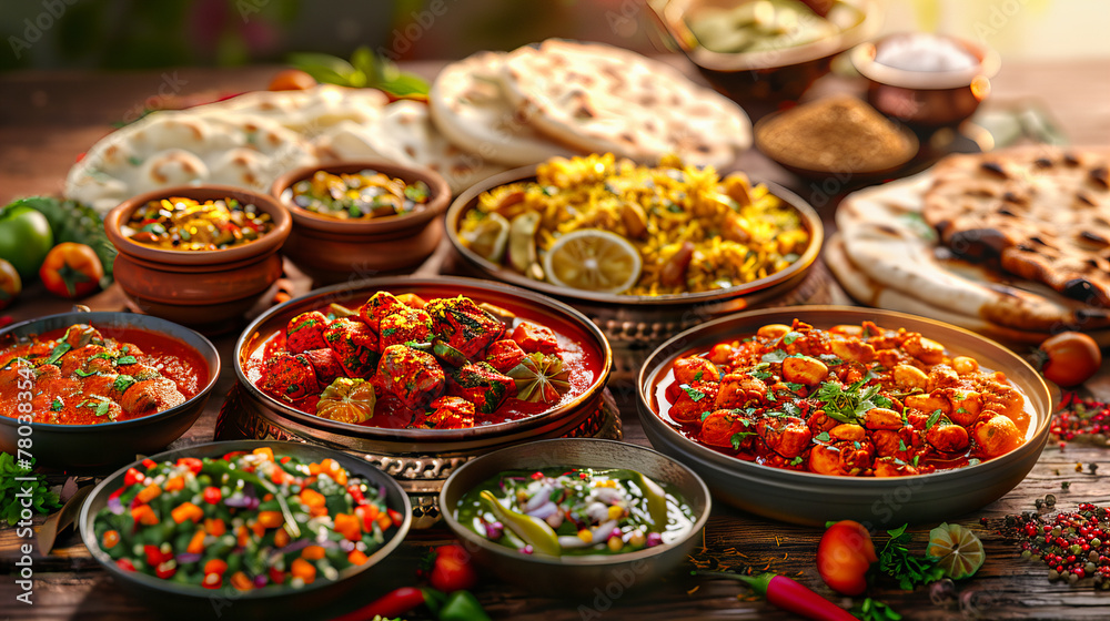 Culinary Traditions: A Table Set with a Variety of Middle Eastern Dishes, Celebrating the Richness of Mediterranean Cuisine