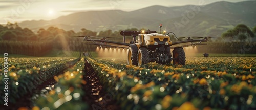 Agricultural technology concept art for sustainable farming practices photo