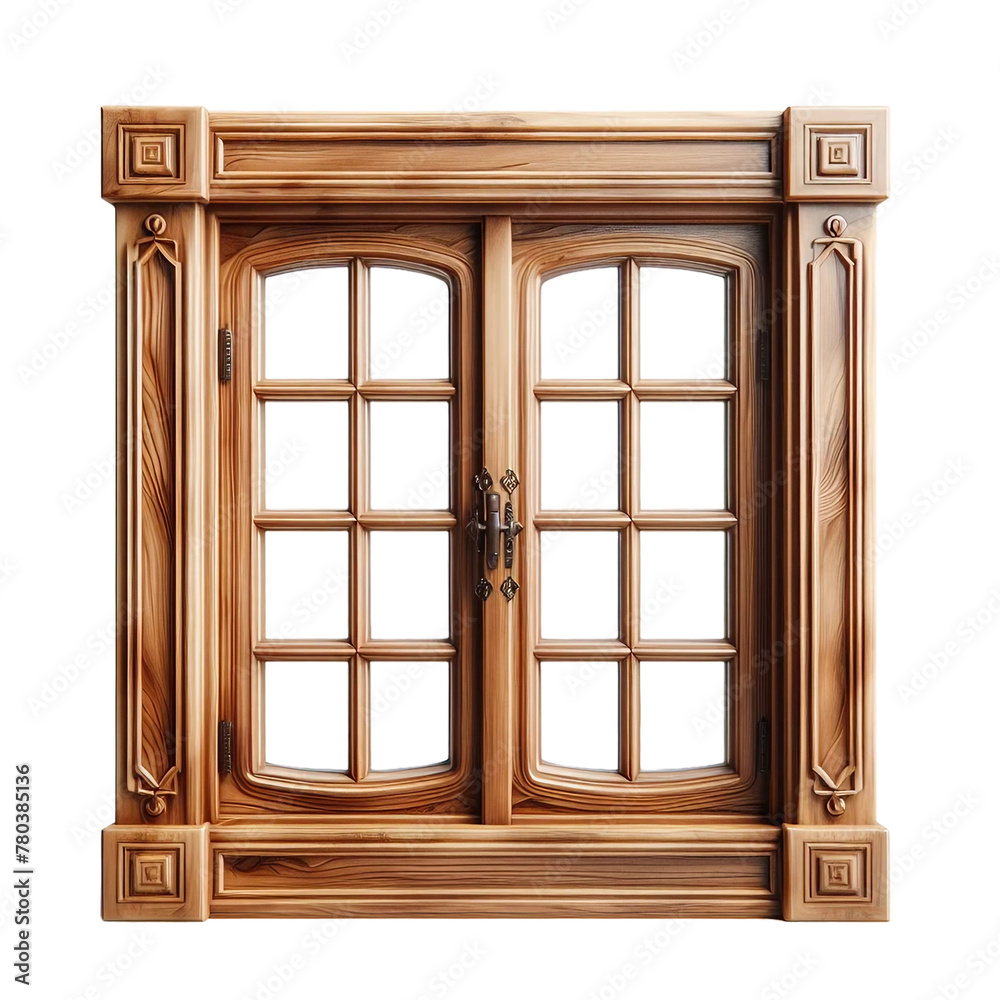 Obraz premium wooden window isolated on white