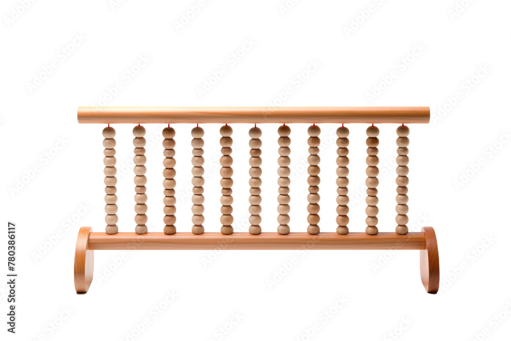 Wooden Banister Against White Background. On a White or Clear Surface PNG Transparent Background.