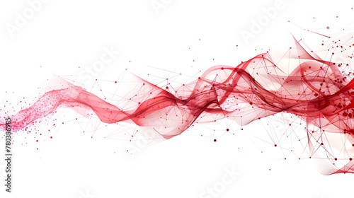 abstract red and white virtual network - design element for technology background - connectivity backdrop illustration