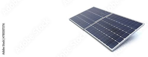 Solar panel on white background, isolate, alternative source. Clean technologies of future. AI generated.