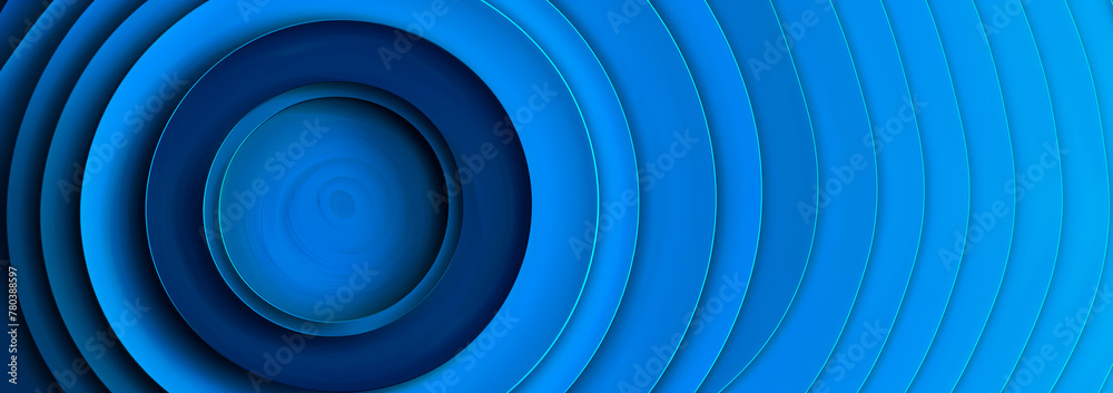 Abstract blue concentric circles, geometric background design. Background texture. Abstract blue concentric circles, geometric background design. Background texture.