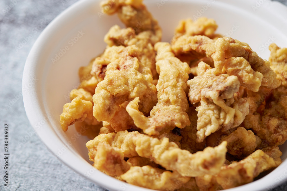 Fried meat in a bowl, sweet and sour pork Fried meat in a bowl, sweet and sour pork