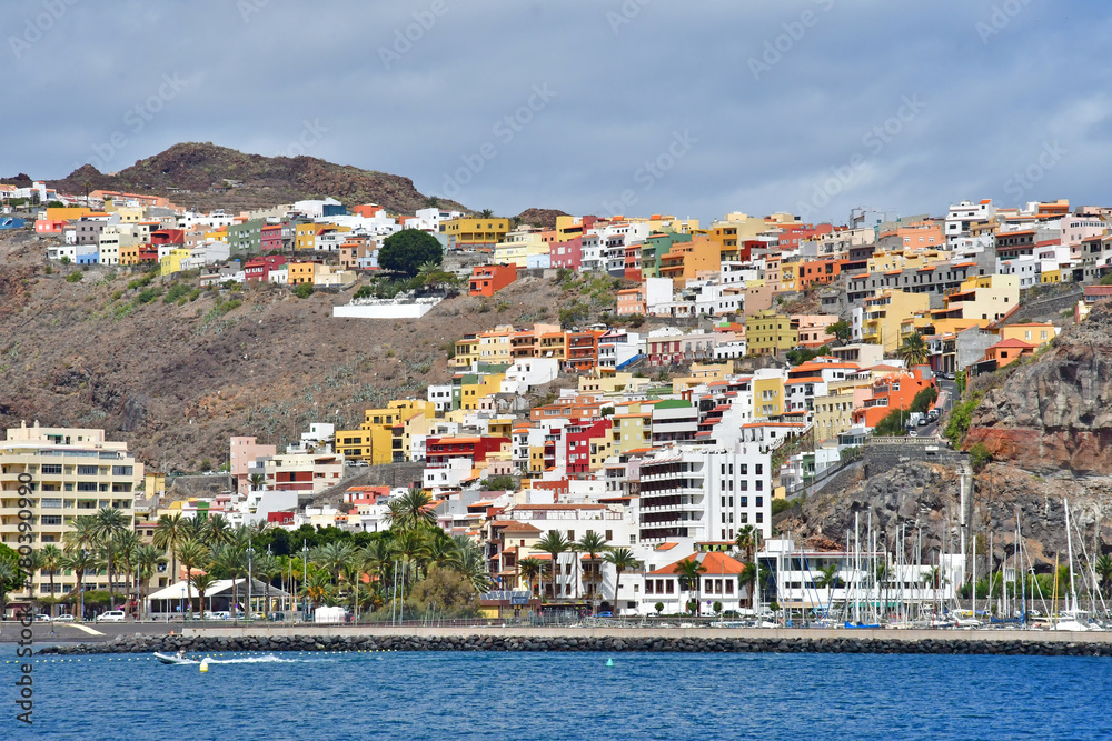 Naklejka premium La Gomera, Canary Islands - march 15 2024 : San Sebastian de la Gomera