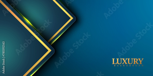 Luxury blue color banner background