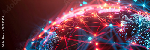 Digital Mesh: A Complex Network of Connectivity, Illustrating the Infinite Possibilities of Technology and Information Exchange