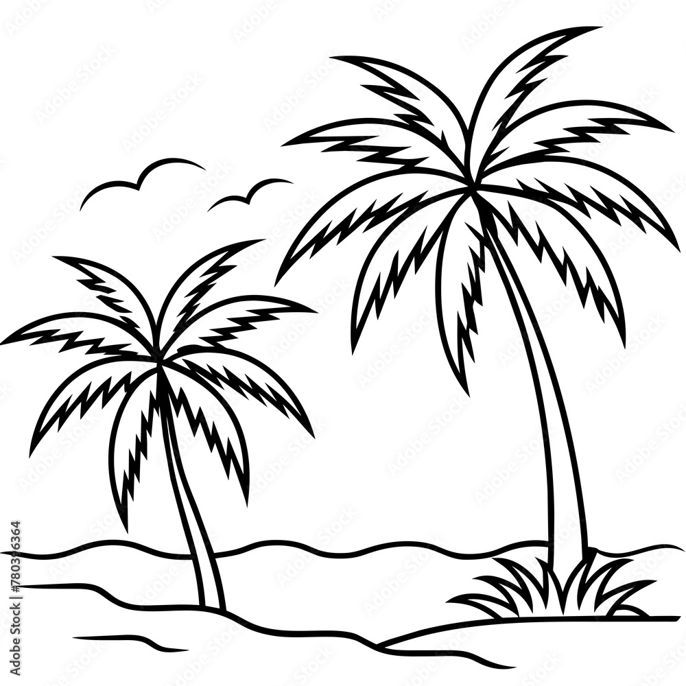 beautiful seaside view with some coconut palm.
beautiful seaside view with some coconut palm.