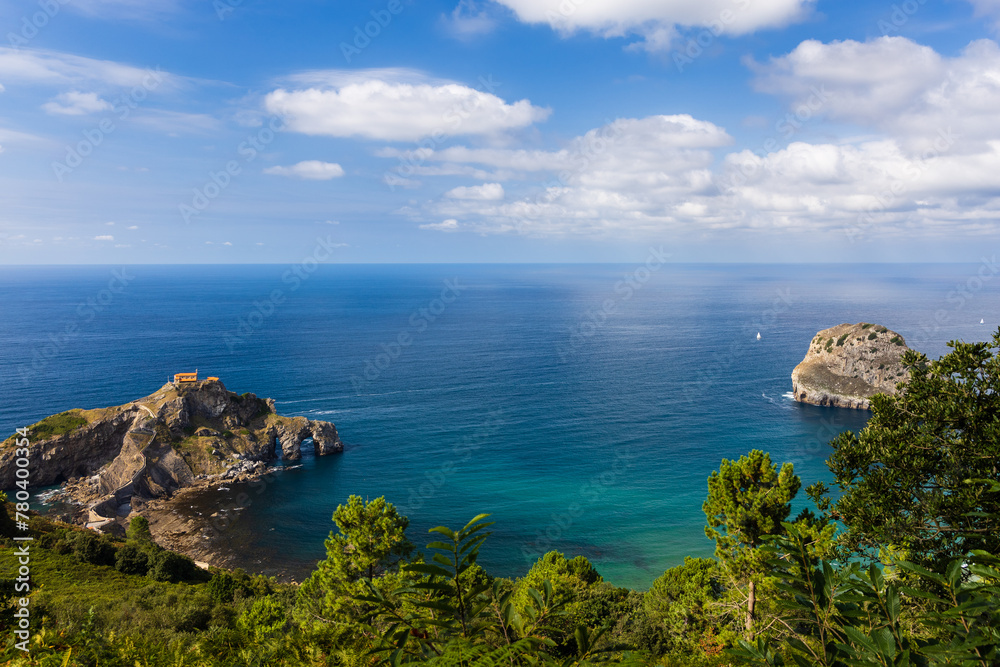 View of the island of San Juan de Gaztelugatxe. Basque Country, Biscay, Spain.