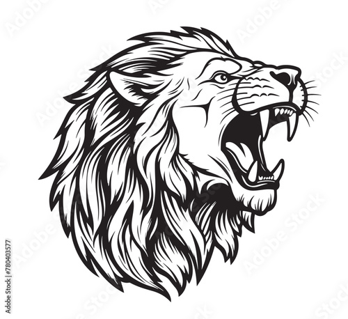 Lion Roar Logo Vector Icon Sports Mascot Template