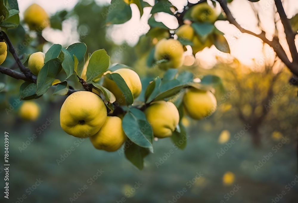 there are many yellow apples growing on the trees outside of the woods there are many yellow apples growing on the trees outside of the woods