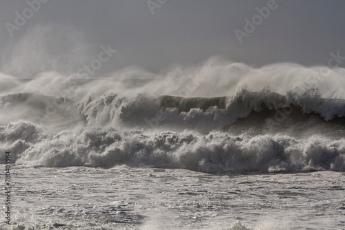 Rough sea with spraying breaking waves © Zacarias da Mata