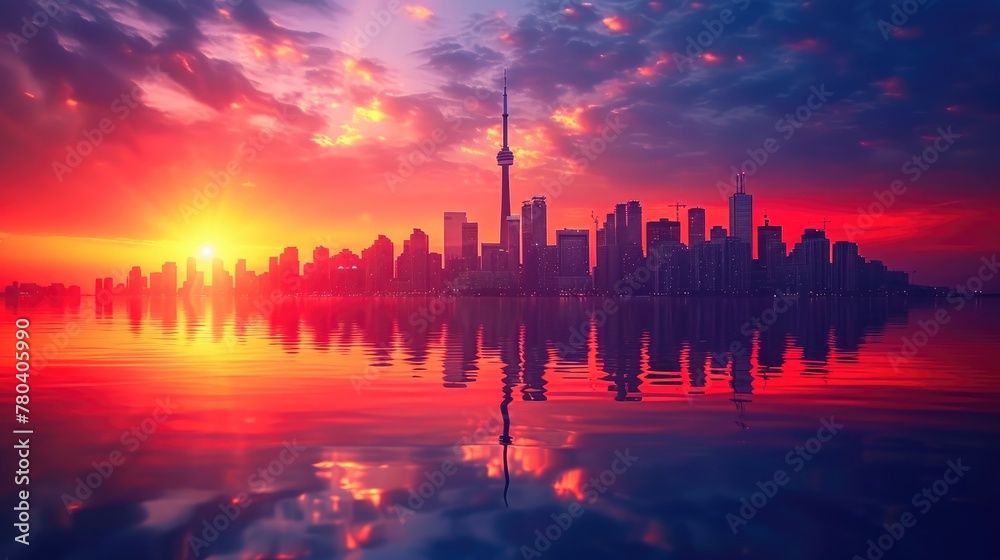 Obraz premium City of Glass: Toronto's Evening Skyline