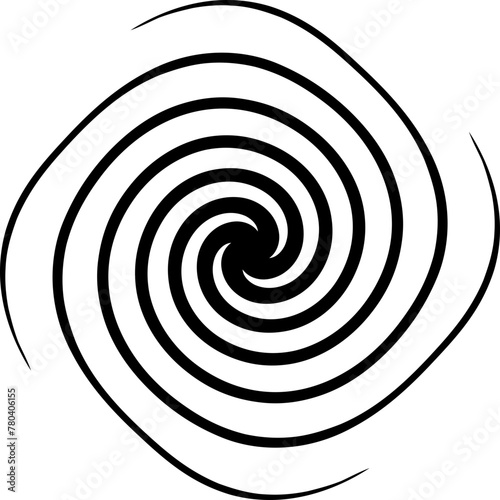 Abstract Spiral Lines Shape Ornament