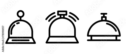 desk bell icon or logo isolated sign symbol vector illustration - high quality black style vector icons