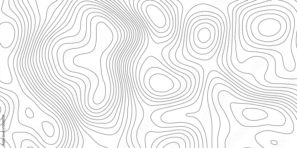 Topographic map curves geographic line map pattern .panorama view black color wave curve lines .geographic mountain relief abstract grid .the concept map of a conditional geography map background .