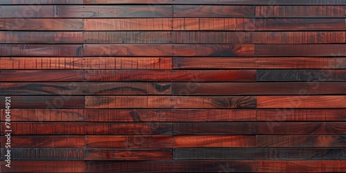 AI generated illustration of mahagony wood wall photo