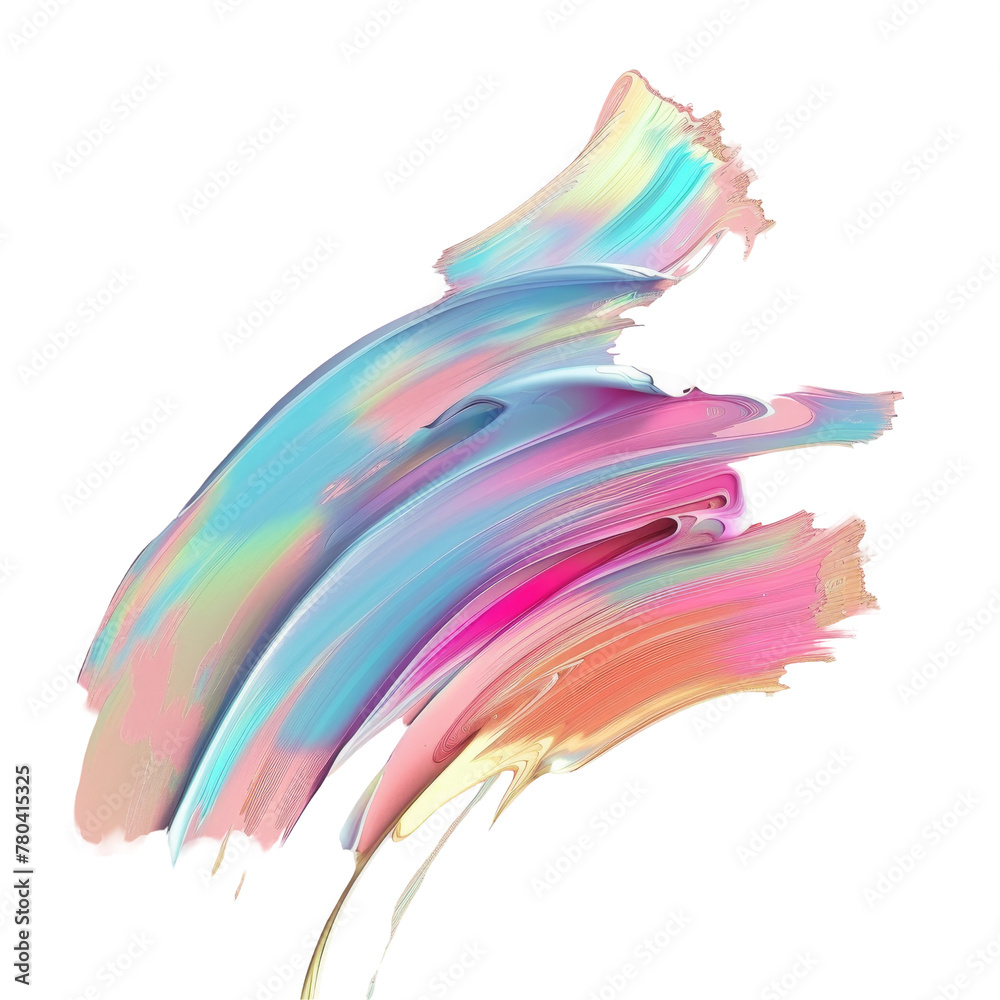 A close up of a colorful brush stroke on a Transparent Background A close up of a colorful brush stroke on a Transparent Background