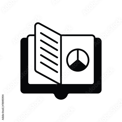 Peace book vector icon