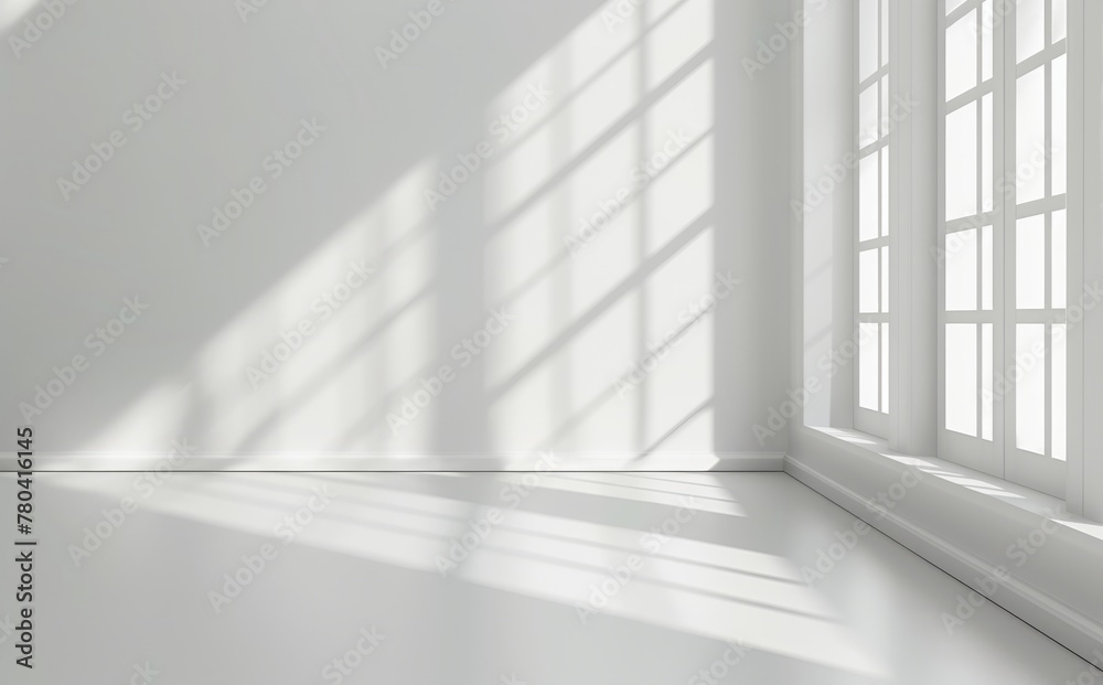 Fototapeta premium Time background of white room window