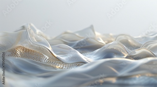 Serenity in Layers: Transparent waves overlap in a minimalist tableau, instilling a sense of calm. photo