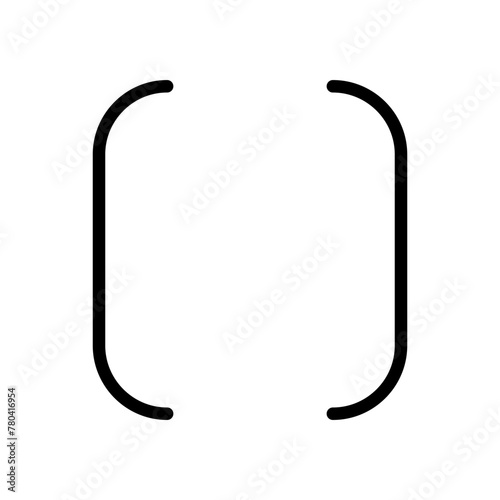 Bracket parenthesis, text brackets, braces, quote, banner icon 