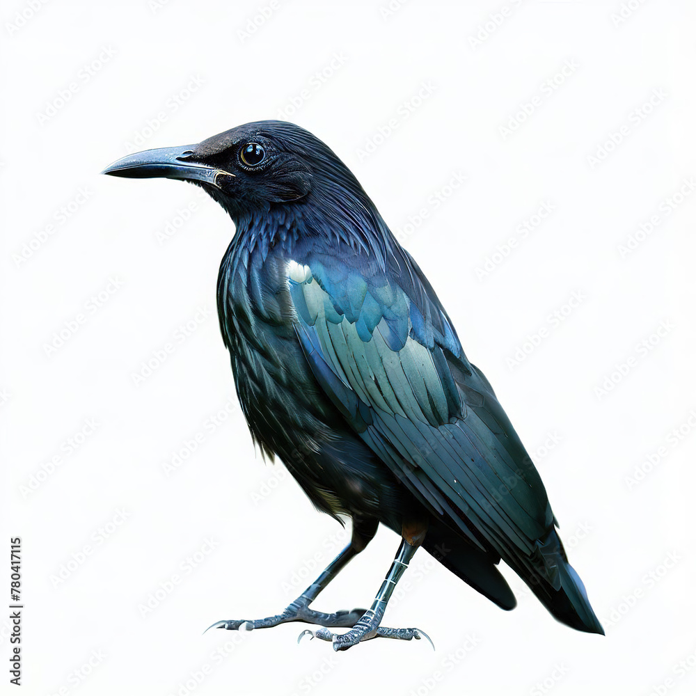 Obraz premium Beautiful colored bird with white background. with Generative AI technology 