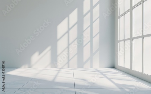 Time background of white room window