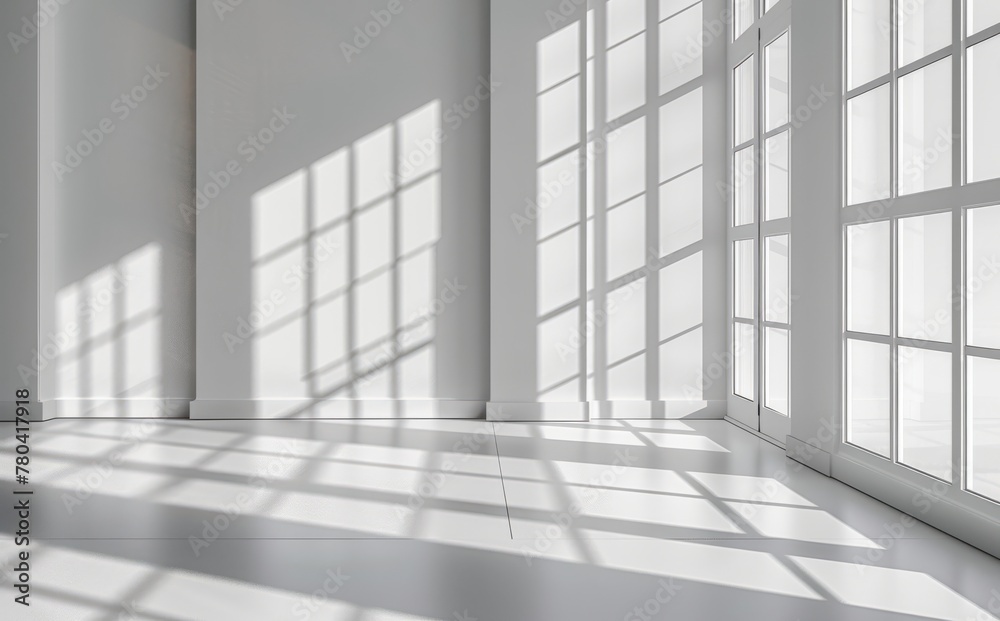 Time background of white room window