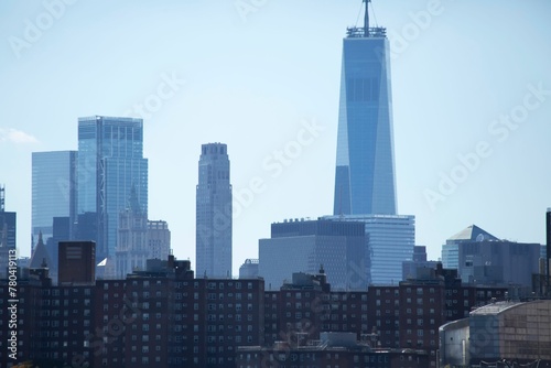 View of the skyscrapers in Manhattan, New York City, United States.