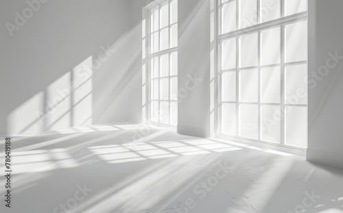 Time background of white room window