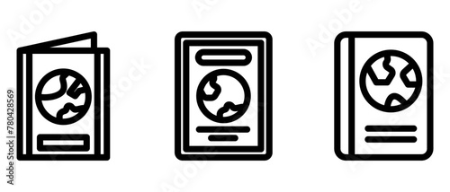 passport icon or logo isolated sign symbol vector illustration - high quality black style vector icons
