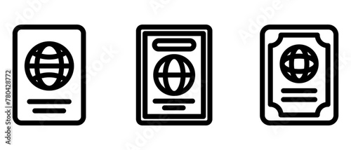 passport icon or logo isolated sign symbol vector illustration - high quality black style vector icons
