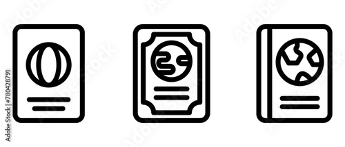 passport icon or logo isolated sign symbol vector illustration - high quality black style vector icons
