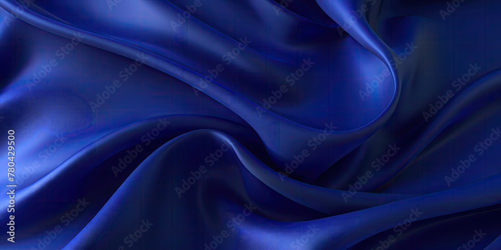 Fototapeta premium AI generated illustration of abstract dark blue background silk satin navy blue