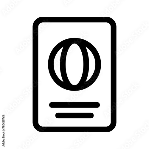 passport icon or logo isolated sign symbol vector illustration - high quality black style vector icons
