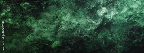 l Green to dark green fluid texture fractal background  smoke texture render background