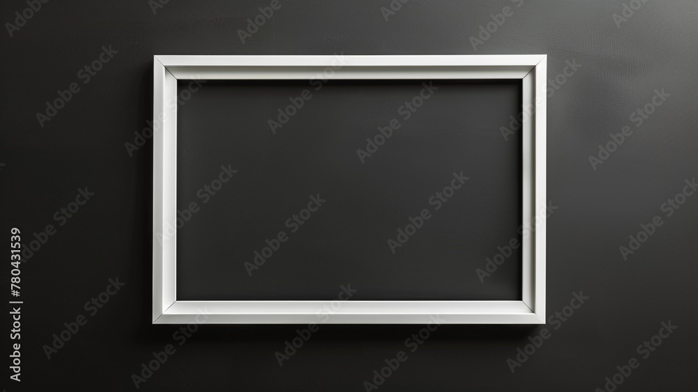 frame mockup white border isolated on black background frame mockup white border isolated on black background