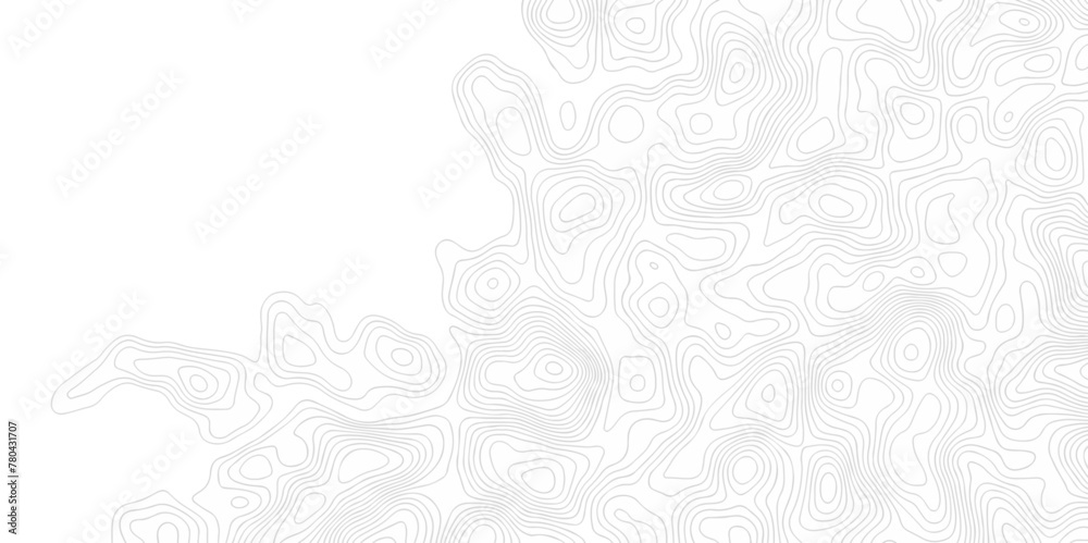 Fototapeta premium Seamless pattern with lines Topographic map. Geographic mountain relief. Abstract lines background. Contour maps. Vector illustration, Topo contour map on white background, Topographic contour lines