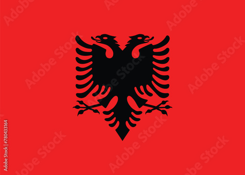Vector Illustration of the flag of Albania