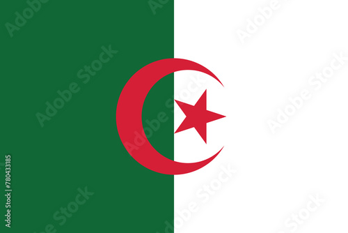 Vector illustration of the flat flag of  Alergian 