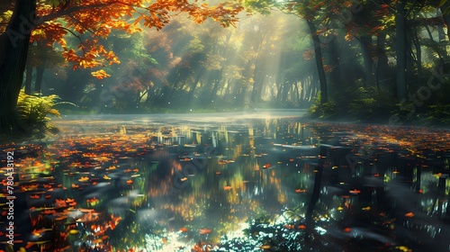 Peaceful Pond Retreat: Autumn's Beauty./n © Крипт Крпитович