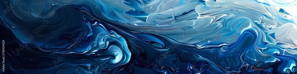 Abstract paint strokes in liquid blue, forming an intricate and captivating background. Abstract paint strokes in liquid blue, forming an intricate and captivating background.