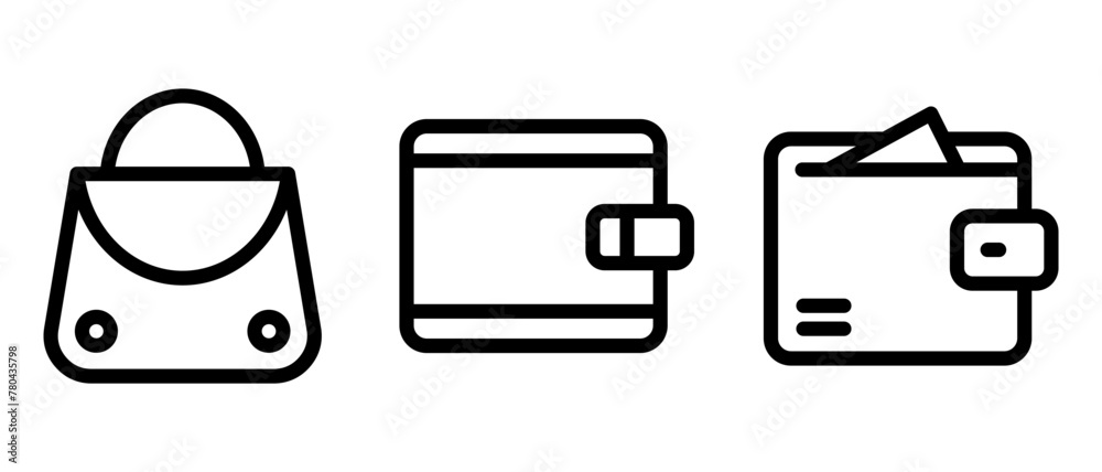 purse icon or logo isolated sign symbol vector illustration - high quality black style vector icons
