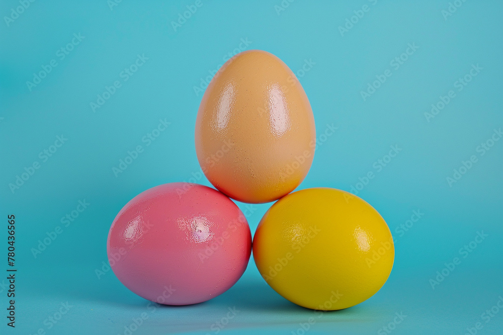 Easter eggs on a plain background postcard Easter eggs on a plain background postcard