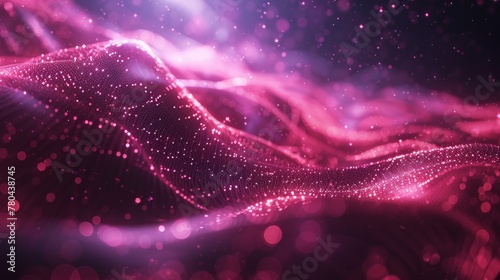 the image is a pink background with dots and lights on it © Wirestock